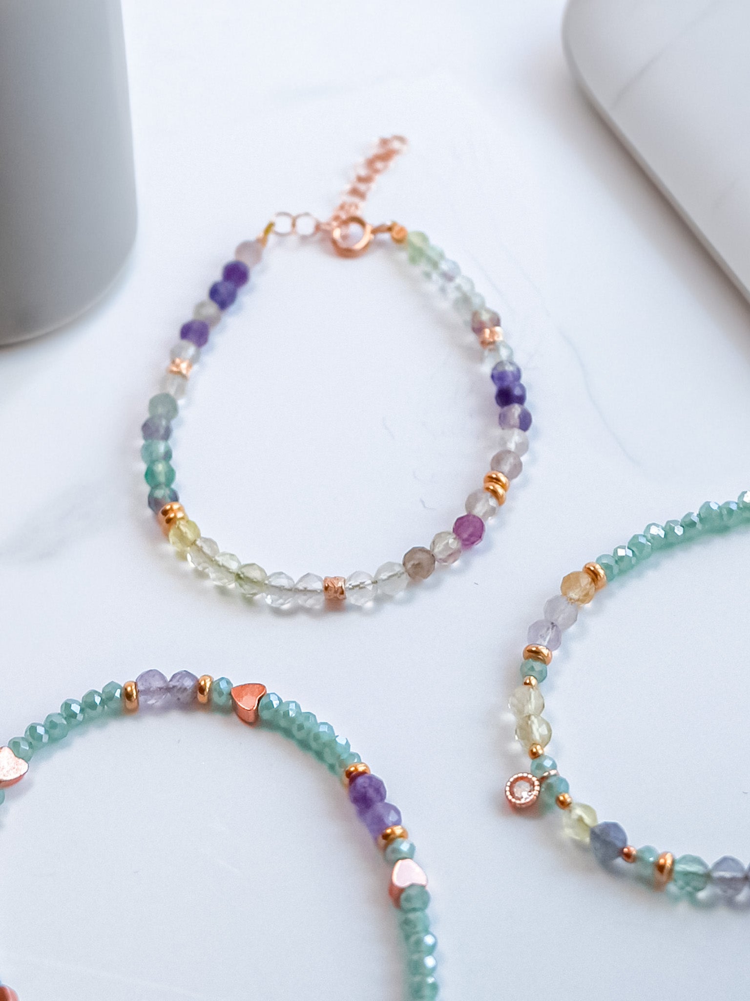 Steinarmband Roségold - Liora - Lovesign - Handmade in Tyrol